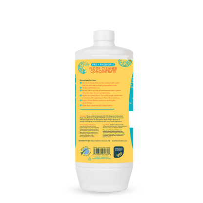 Clean Habits Pre + Probiotic Floor Cleaner left side label