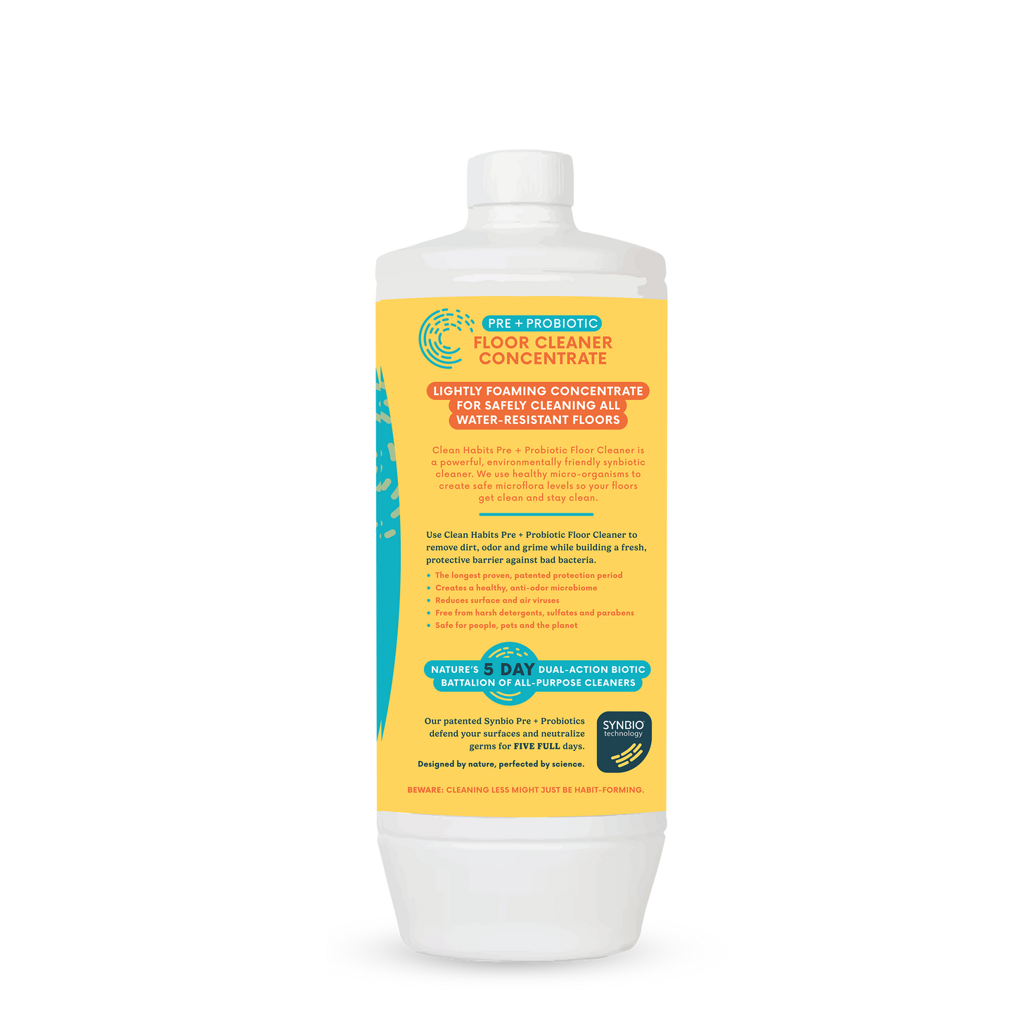 Clean Habits Pre + Probiotic Floor Cleaner right side label