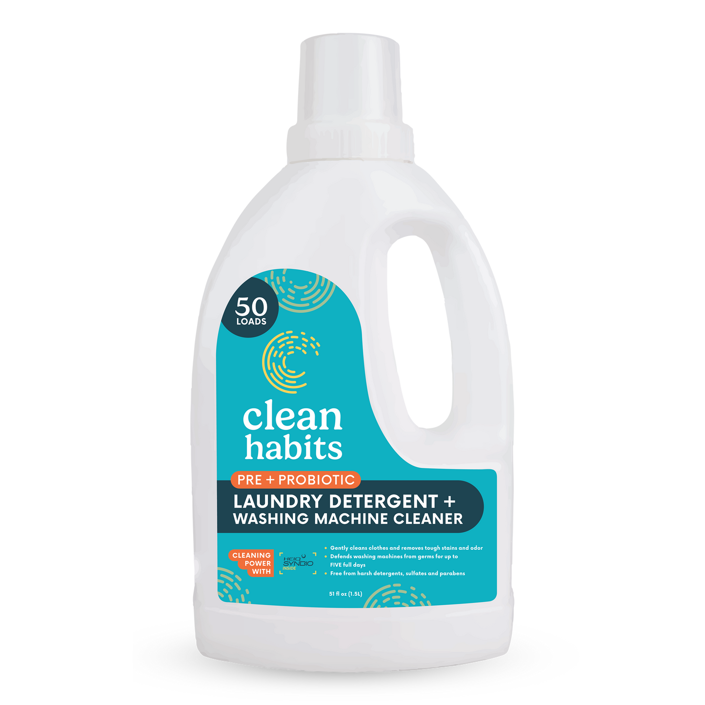 Clean Habits Pre + Probiotic Laundry Detergent + Washing Machine Cleaner