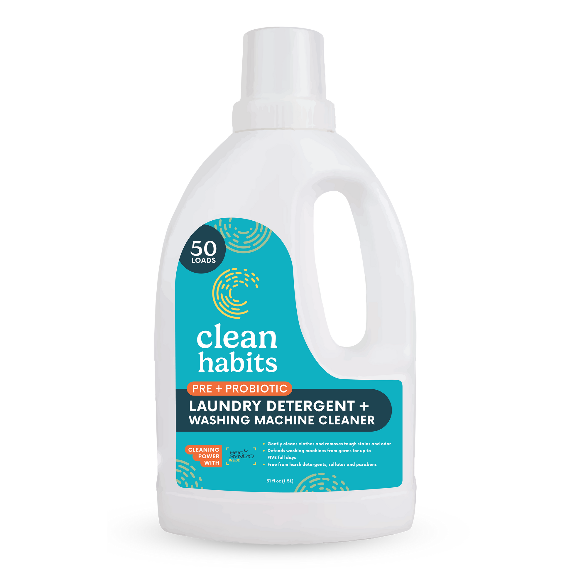 Clean Habits Pre + Probiotic Laundry Detergent + Washing Machine Cleaner